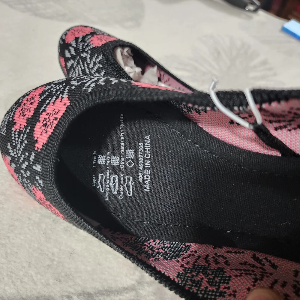 Serra Black and‎ Pink Ballet Flats